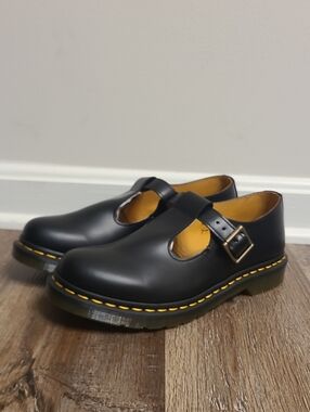 Dr Martens Polley Mary Jane T Bar Buckle Shoes